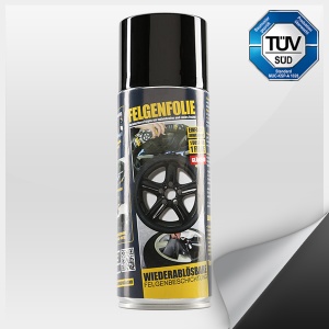 FELGENFOLIE-SPRAY, 400 ml, schwarz glänzend (€42,25/l)