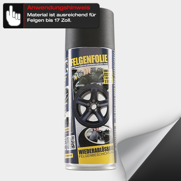 FELGENFOLIE-SPRAY, 400 ml, schwarz matt (€42,25/l)