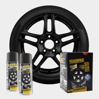 FELGENFOLIE-Set, 4 x 400 ml, schwarz matt  (€ 28,12/L)