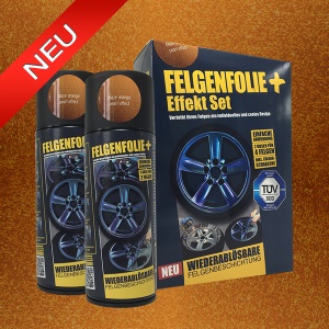 FELGENFOLIE+ Effekt Set, 2 x 400 ml, Perleffekt, Blaze Orange Pearl Effect (€44.99/L)