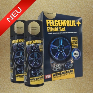 FELGENFOLIE+ Effekt Set, 2 x 400 ml, Perleffekt, Crystal Bronze Pearl Effect (€44,99/l)