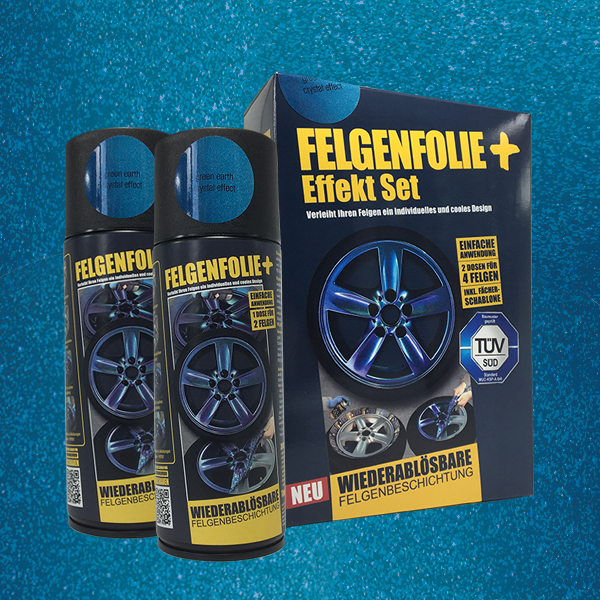 FELGENFOLIE+ Effekt Set, 2 x 400 ml, Kristalleffekt, Green Earth Crystal Effect (€44,99/l)