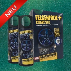 FELGENFOLIE+ Effekt Set, 2 x 400 ml, Kristalleffekt, Green Grass Crystal Effect (€44,99/l)