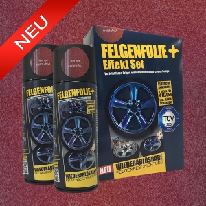 FELGENFOLIE+ Effekt Set, 2 x 400 ml, Kristalleffekt, Lava Red Crystal Effect (€44,99/l)