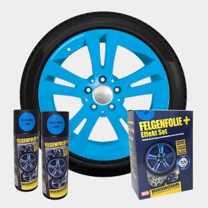 FELGENFOLIE+ Effekt Set, 2 x 400 ml, neon-blau (€37,49/l)