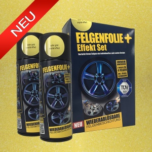 FELGENFOLIE+ Effekt Set, 2 x 400 ml, Kristalleffekt, Solar Gold Crystal Effect (€44,99/l)