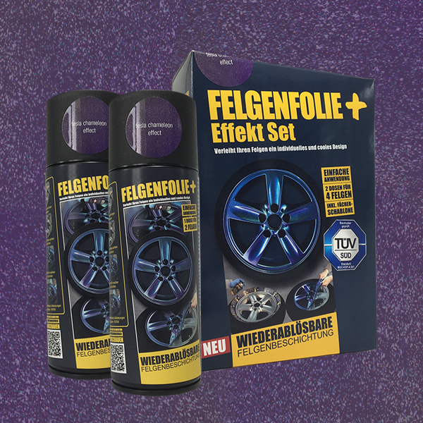 FELGENFOLIE+ Effekt Set, 2 x 400 ml, Chamäleon, Tesla Chameleon Effect (€44,99/l)