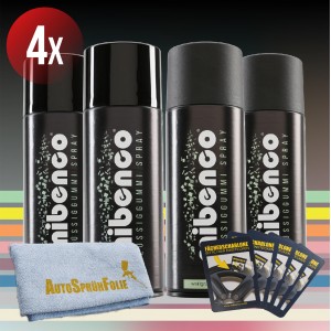 Pastellserie Farben - 4er Set + gratis Fächerschablone und Microfasertuch (€35,56/l)