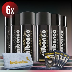 Effekt Farben - 6er Set + gratis Fächerschablone und Microfasertuch (€37,46/l)