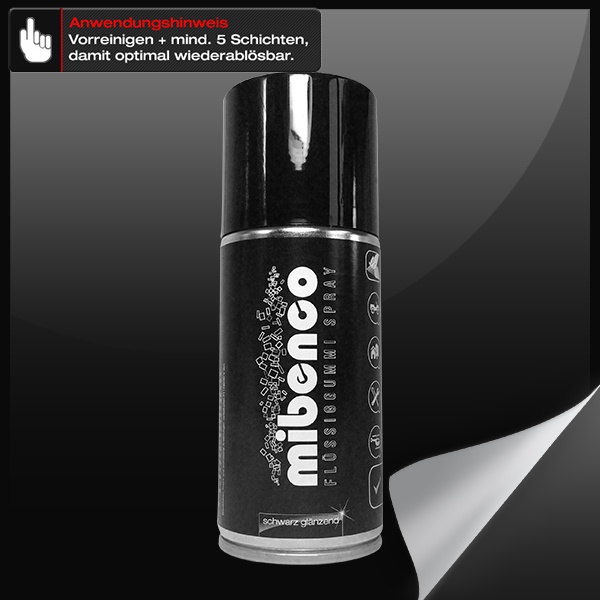 Flüssiggummi SPRAY, 150 ml, schwarz glänzend (€66,33/l)