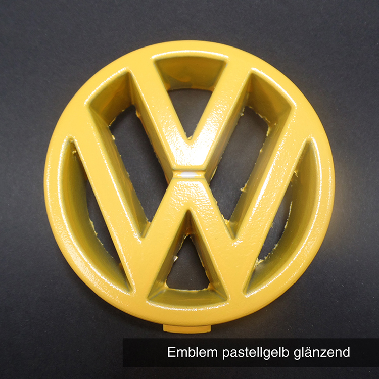 Emblem pastellgelb glänzend