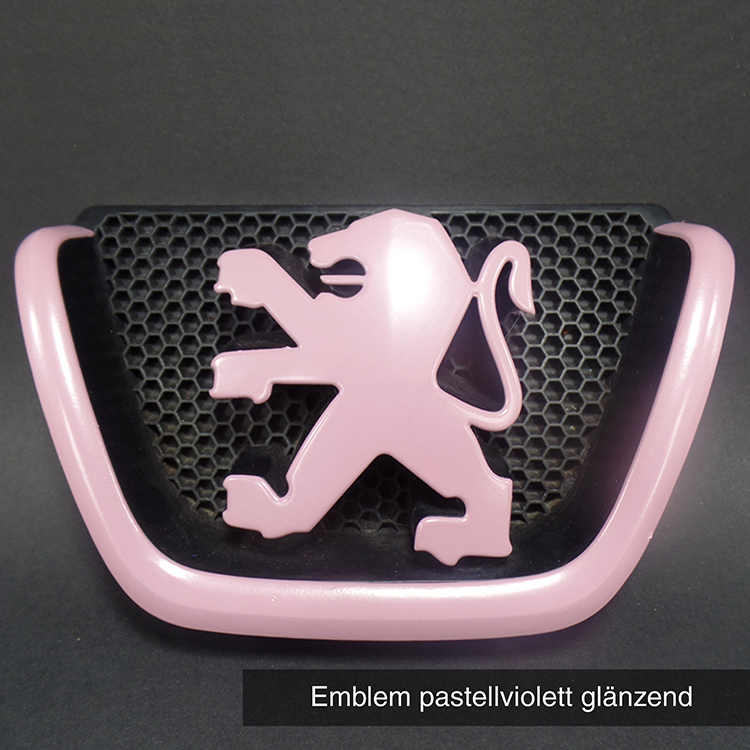 Emblem pastellviolett glänzend