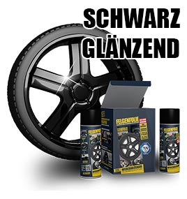 FELGENFOLIE-Set, 4 x 400 ml, schwarz glänzend