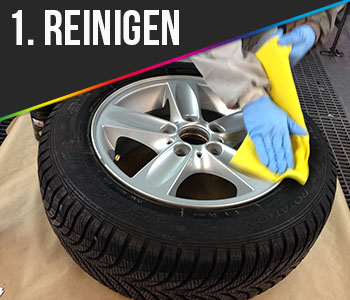 Felgen mit Sprühfolie beschichten Schritt-1